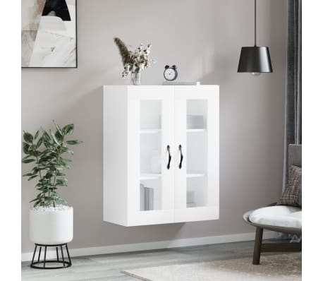 vidaXL Mobile a Parete Bianco 69,5x34,90 cm in Legno Multistrato