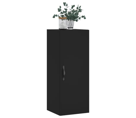 vidaXL Wall Mounted Cabinet Black 34.5x34x90 cm Engineered Wood