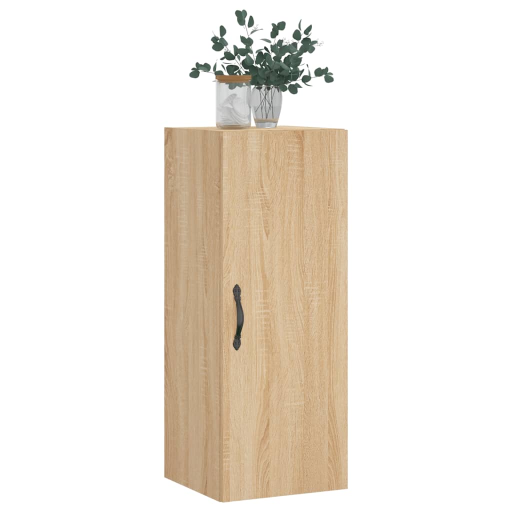 vidaXL Wall Mounted Cabinet Sonoma Oak 34.5x34x90 cm Engineered Wood