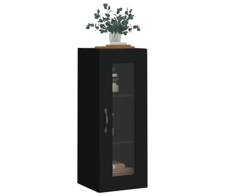 vidaXL Wandschrank Schwarz 34,5x34x90 cm