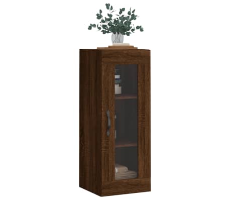 vidaXL Ντουλάπι Τοίχου Καφέ Δρυς 34,5 x 34 x 90 εκ.