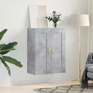 Nástěnná skříňka betonově šedá 69,5x34x90 cm kompozitní dřevo - obrázek 3