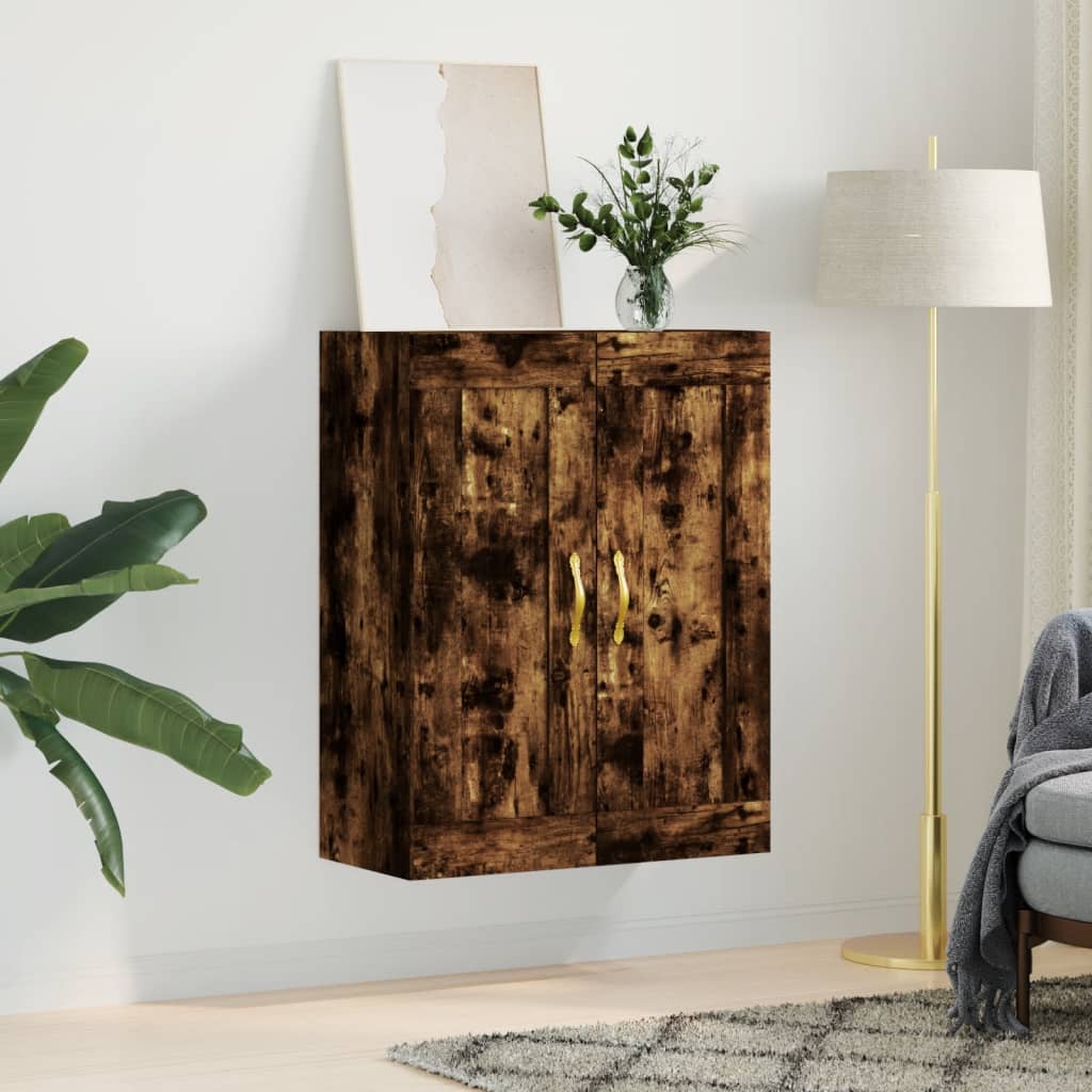 vidaXL Wandkast 69,5x34x90 cm bewerkt hout gerookt eikenkleurig afbeelding