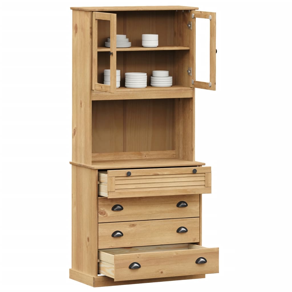 vidaXL Highboard VIGO 80x40x176 cm Solid Wood Pine