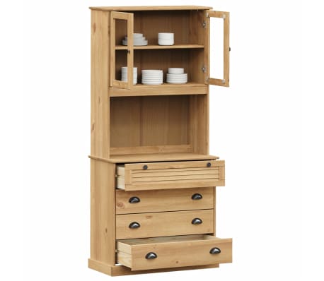 vidaXL Highboard VIGO 80x40x176 cm Solid Wood Pine