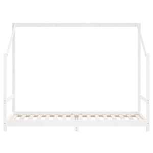 Dětská postel bílá 80 x 200 cm masivní borové dřevo - obrázek 4