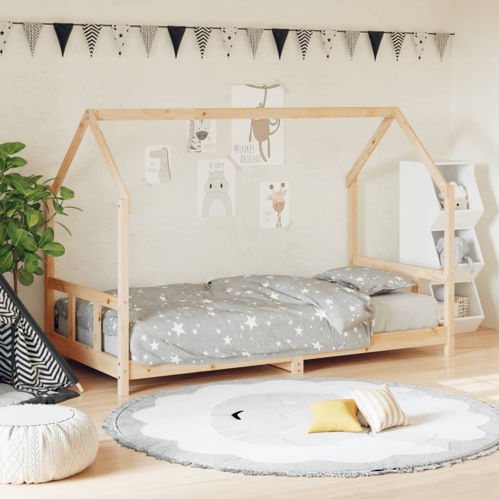 vidaXL Cadru pat pentru copii, 90x200 cm, lemn masiv de pin