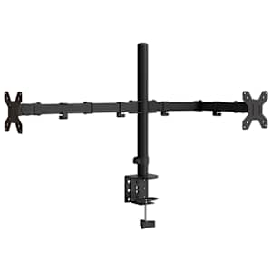 Držák na dva monitory černý ocel VESA 75/100 mm - obrázek 3