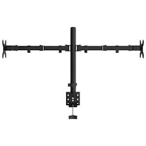 Držák na dva monitory černý ocel VESA 75/100 mm - obrázek 5