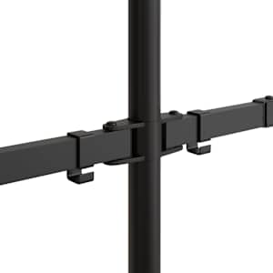 Držák na dva monitory černý ocel VESA 75/100 mm - obrázek 11