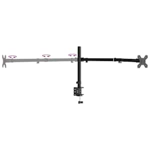 Držák na tři monitory černý ocel VESA 75/100 mm - obrázek 8