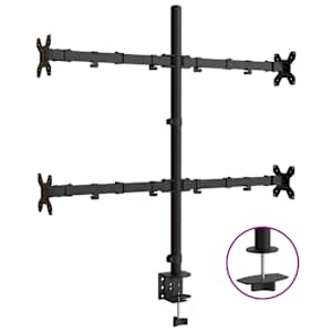 vidaXL monitori kinnitus must terase VESA 75/100 mm