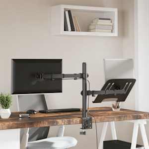 Držák na monitor černý ocel VESA 75/100 mm - obrázek 4
