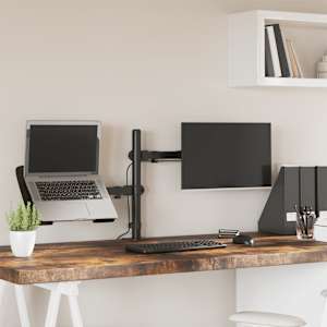 Nosilec za monitor črno jeklo VESA 75/100 mm