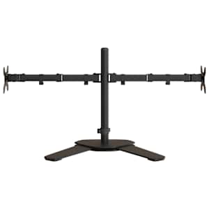 Držák na dva monitory černý ocel VESA 75/100 mm - obrázek 4