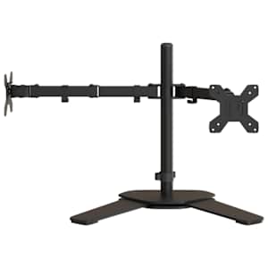 Držák na dva monitory černý ocel VESA 75/100 mm - obrázek 5