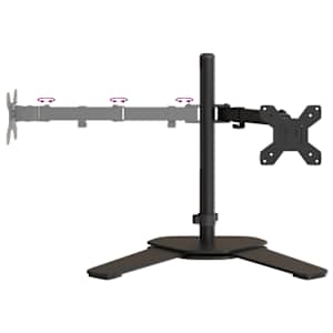 Držák na dva monitory černý ocel VESA 75/100 mm - obrázek 7