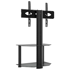 vidaXL Corner TV Stand 2-Tiers for 32-70 Inch Black