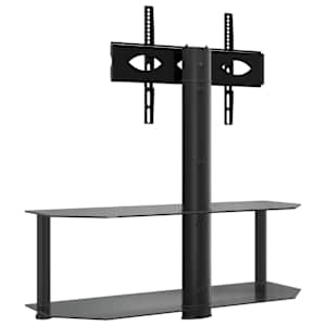 vidaXL Corner TV Stand 2-Tiers for 32-70 Inch Black