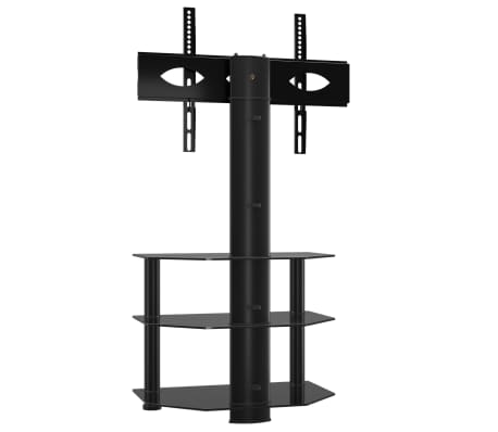 vidaXL Suport TV de colț cu 3 niveluri pentru 32-70 inchi, negru