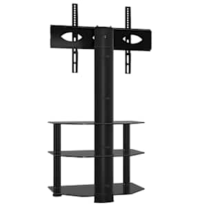 vidaXL Suport TV de colț cu 3 niveluri pentru 32-70 inchi, negru