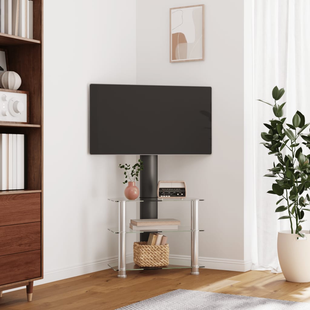  Corner TV Stand for 32-70 Inch Universal Cantilever TV Floor Stand vidaXL