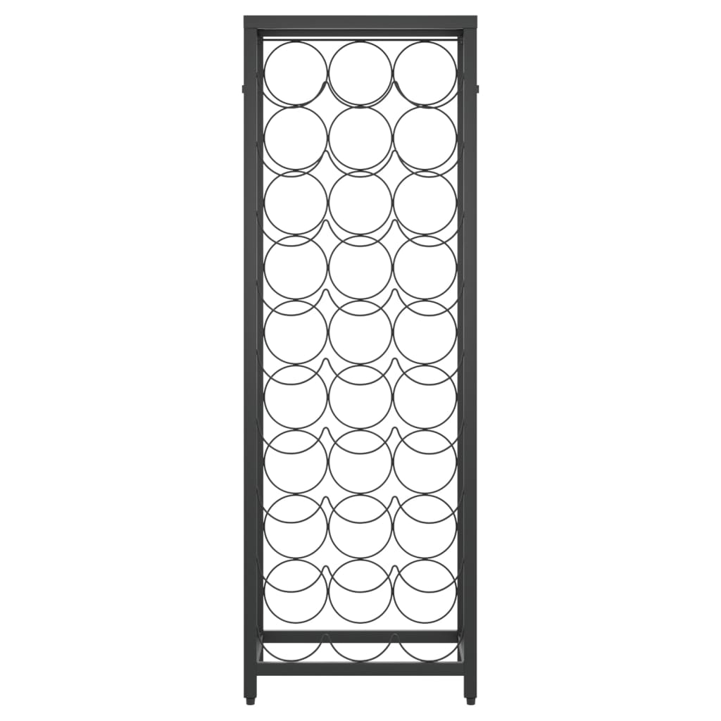 Viinipulloteline 27 Pullolle Musta 34x18x100 Cm Takorauta Tavarakartano