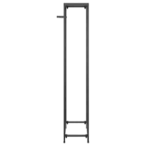 Stojan na víno na 27 lahví černý 34 x 18 x 100 cm tepané železo - obrázek 4