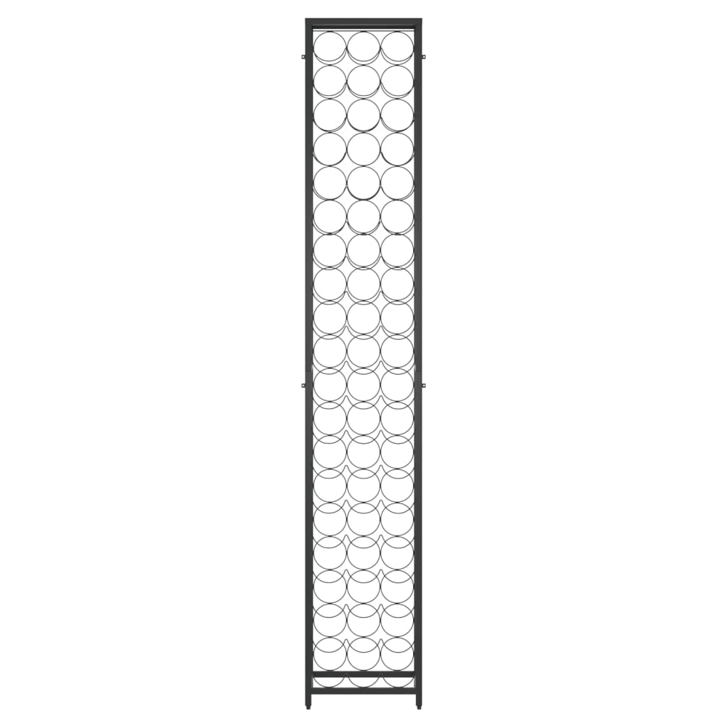 vidaXL Wijnrek voor 57 flessen 34x18x200 cm smeedijzer zwart afbeelding