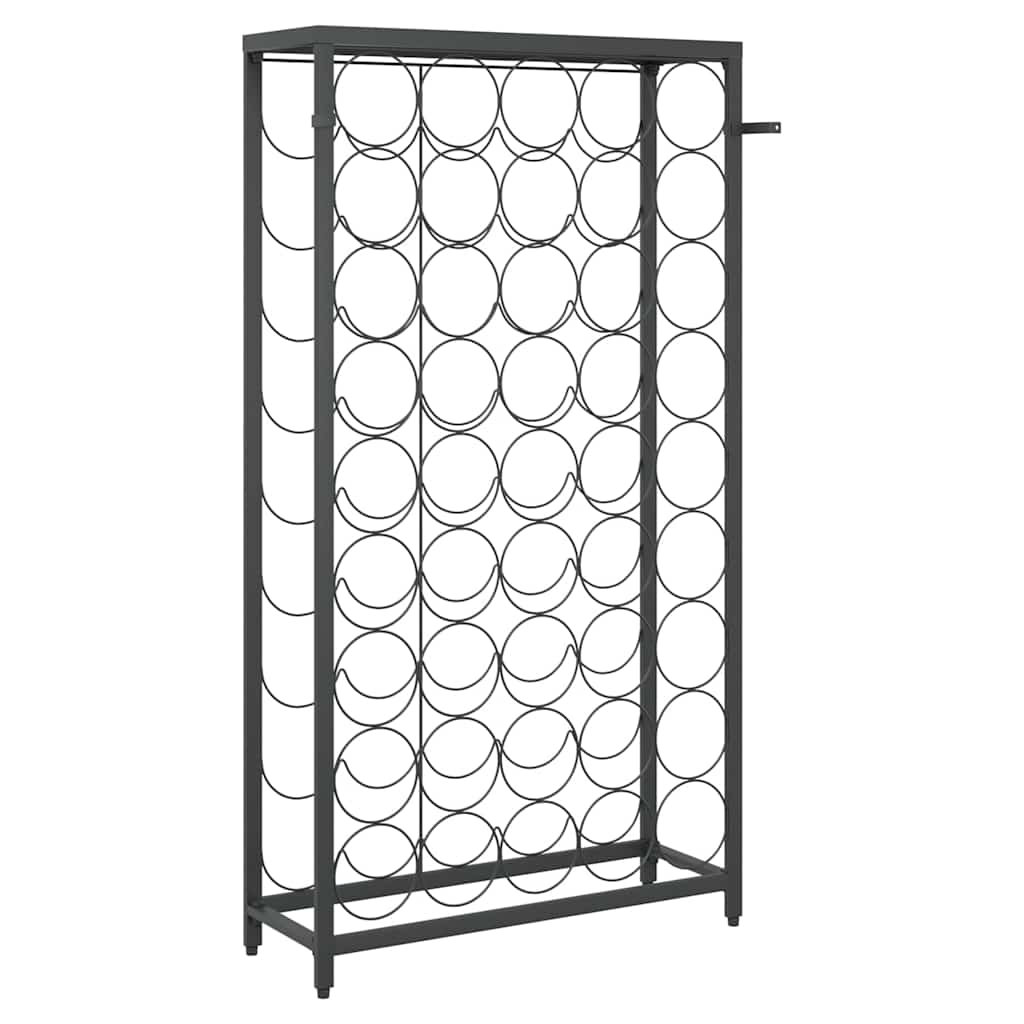 vidaXL Wijnrek voor 45 flessen 54x18x100 cm smeedijzer zwart, foto 4