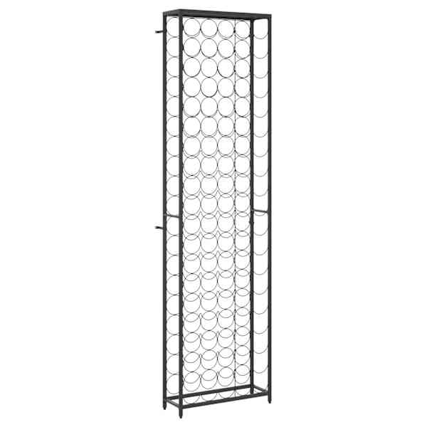 vidaXL veiniriiul 95 pudelile, must, 54 x 18 x 200 cm, sepistatud raud