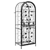 vidaXL veiniriiul 41 pudelile, must, 45 x 36 x 120 cm, sepistatud raud