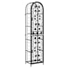 vidaXL veiniriiul 73 pudelile, must, 45 x 36 x 200 cm, sepistatud raud