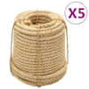 vidaXL sisalist k&ouml;ied 5 tk, 14 mm, 100 m