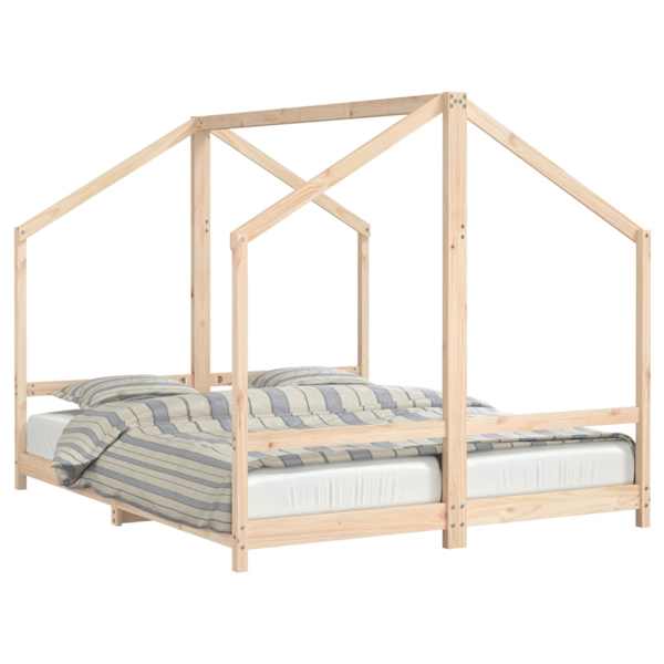 vidaXL lastevoodi raam, 2 x (80 x 200) cm, m&auml;nnipuit