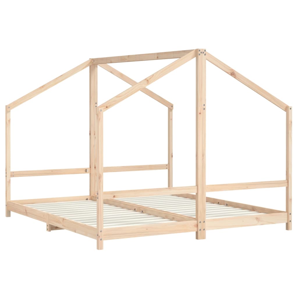 vidaXL tömör fenyőfa gyerekágykeret 2 x (90 x 200) cm
