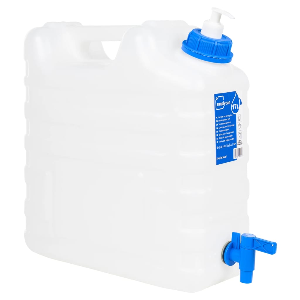 vidaXL Recipient de apă cu robinet și dozator de săpun, 17 L, plastic