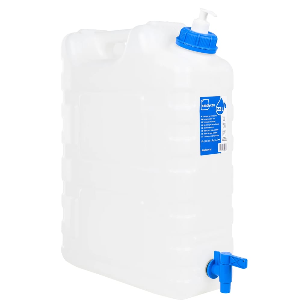 vidaXL Recipient de apă cu robinet și dozator de săpun, 22 L, plastic