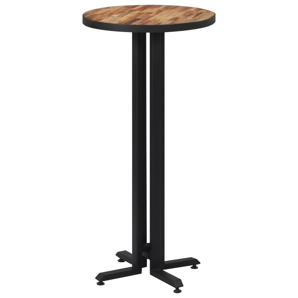 Barový stůl kulatý Ø 55 x 110 cm masivní recyklovaný teak