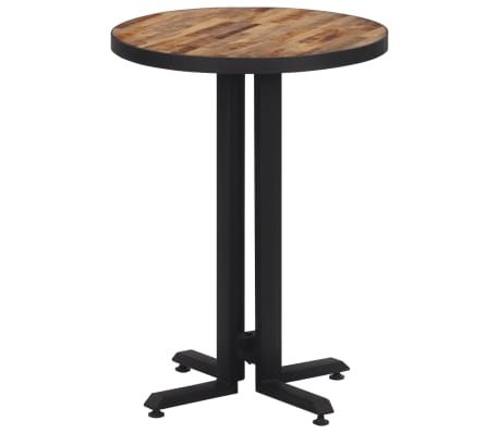 vidaXL B&iacute;str&oacute;bor&eth; Kringl&oacute;tt &Oslash;55x76 cm Gegnheill Endurn&yacute;ttur Vi&eth;ur