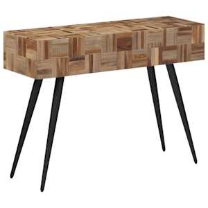 vidaXL konsoollaud, 110 x 34 x 80 cm, taastatud tiikpuu