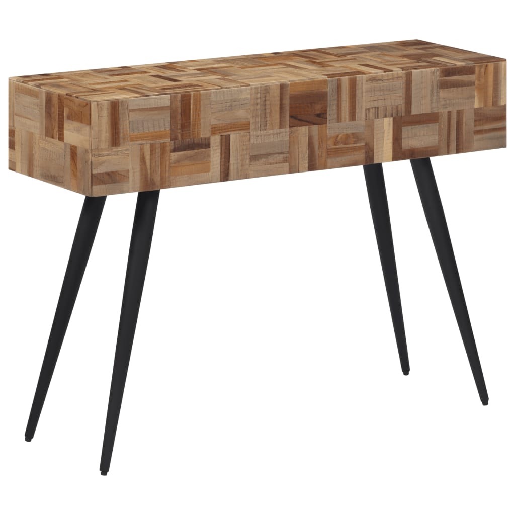 vidaXL Konsolentisch 110x34x80 cm Recyceltes Massivholz Teak