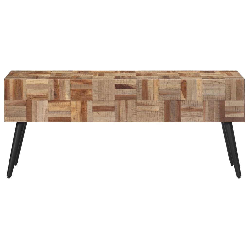 vidaXL Bankje 110x35x45 cm massief gerecycled teakhout afbeelding
