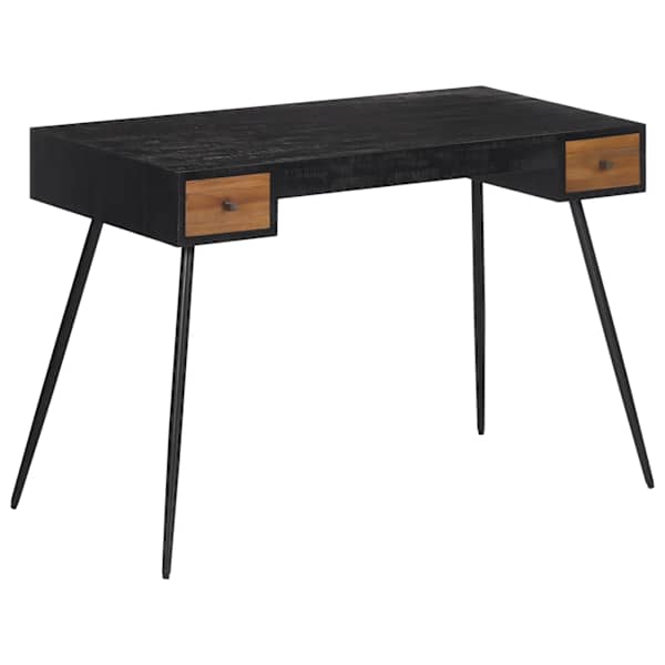 vidaXL kirjutuslaud, 117 x 56,5 x 75 cm, taastatud tiikpuu