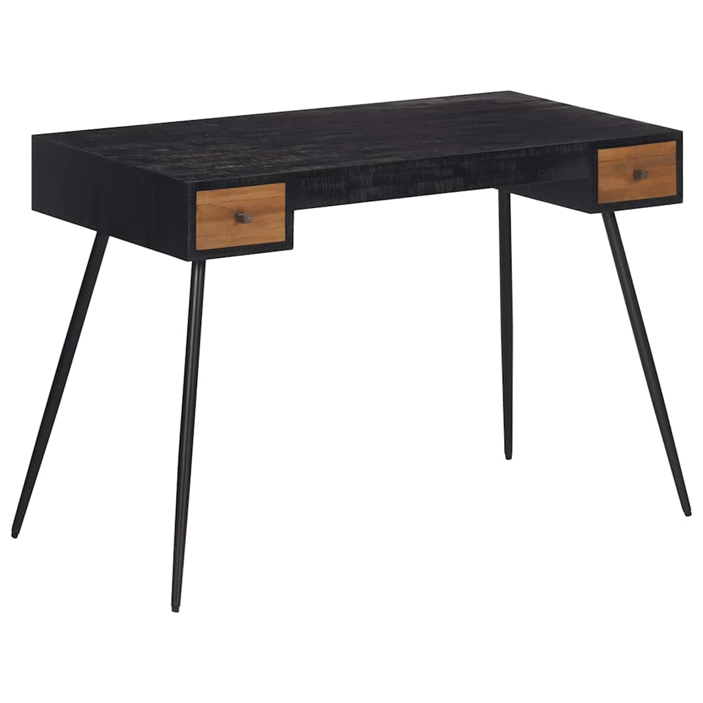 vidaXL Birou, 117x56,5x75 cm, lemn masiv de tec reciclat