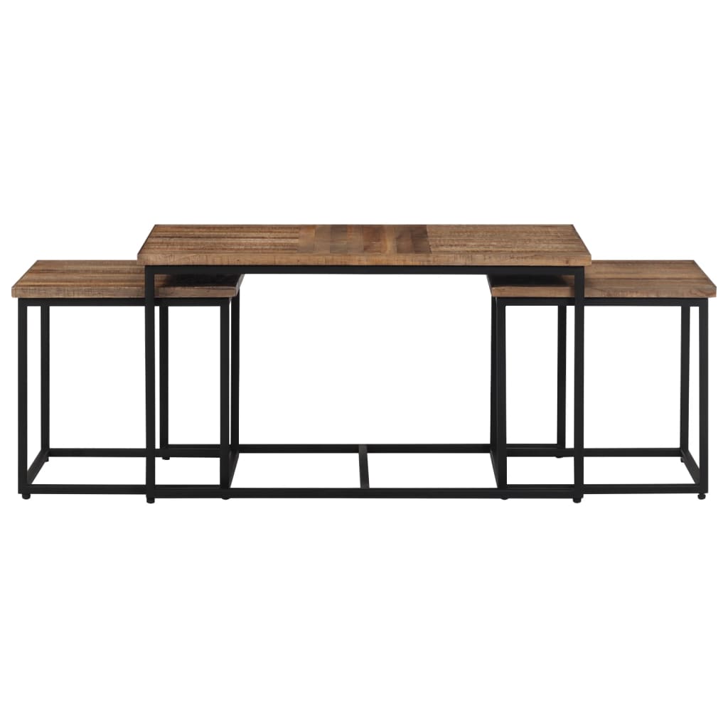 Thumbnail - vidaXL Satztische 3 Stk. Massivholz Teak