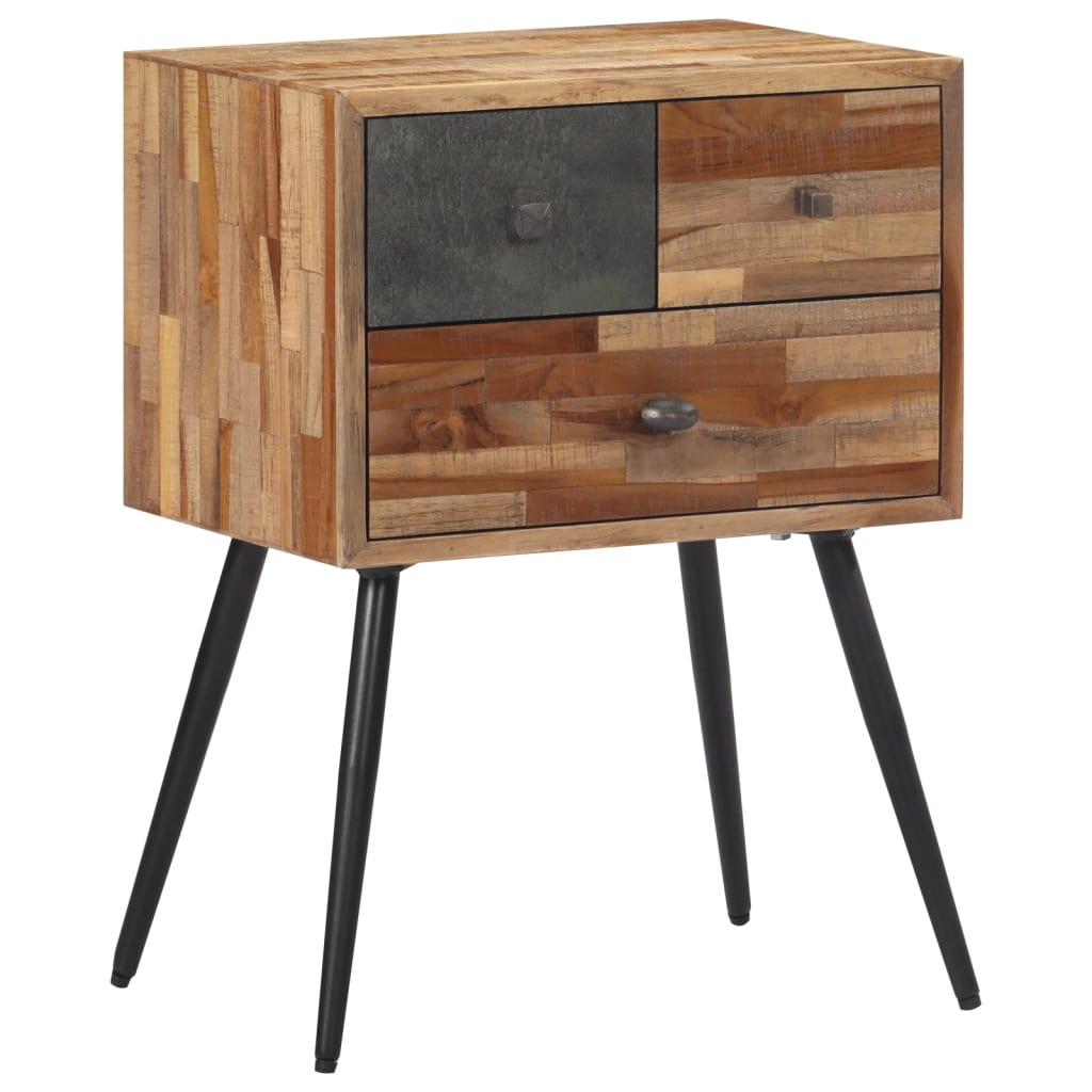 Noční stolek 47 x 31,5 x 60 cm masivní teakové dřevo