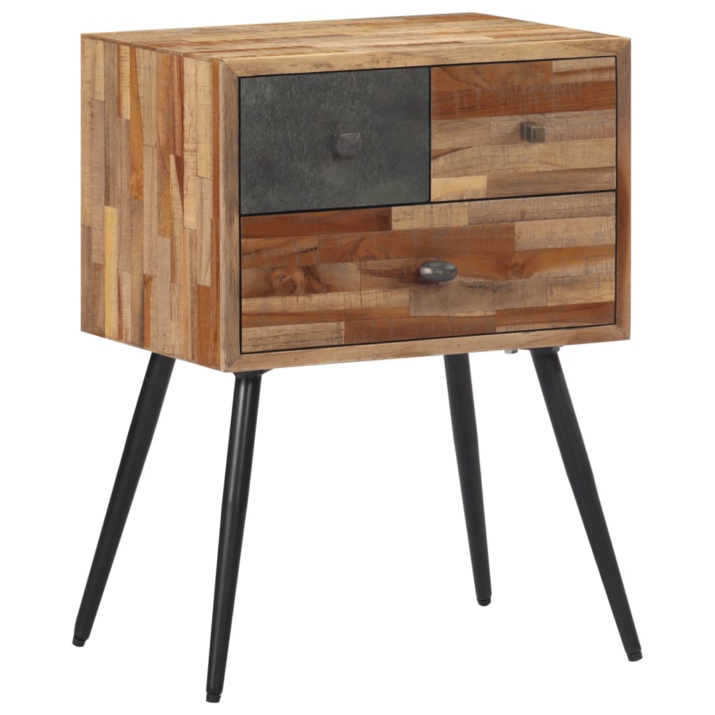 vidaXL Nachttisch 47x31,5x60 cm Massivholz Teak