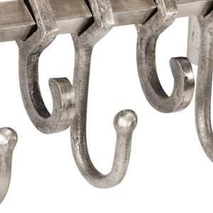 Stojan na zavazadlo s věšáky nástěnný hliník - obrázek 4