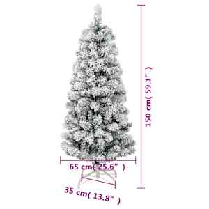 Umělý sklápěcí vánoční stromek se sněhem 150 cm - obrázek 9